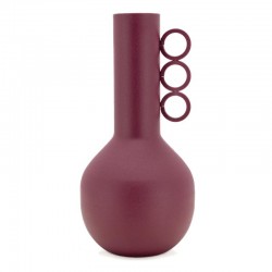 Cassis metalen vaas met 3 handvatten, elegant modern decor object voor chic interieur