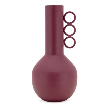Cassis Metal-Vase mit 3 Griffen, elegantem modernen Dekorobjekt für schickes Innenraum