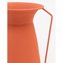 Tonet Metal Vase Fiske med store dekorative håndtak - Stilig Modern Design Object