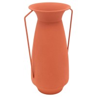 Tonet Metal Vase Fiske med store dekorative håndtak - Stilig Modern Design Object
