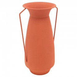 Tonet Metal Vase Fiske med store dekorative håndtak - Stilig Modern Design Object