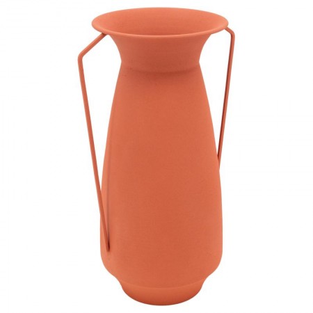 Tinted metal vase Fishing with large decorative handles - Stylish modern design object