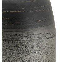 Acabamento preto e natural do mate do vaso de bambu, decoração elegante para flores secas