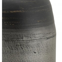 Zwarte en natuurlijke bamboe vaas mate finish, elegante decoratie voor gedroogde bloemen