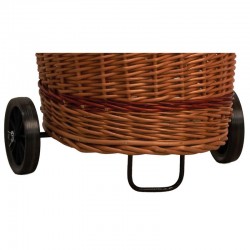 Wicker Market Trolley Buff på Casters Market klapvogn Stilfuld race kurv