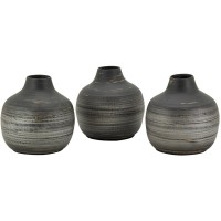 Vaso de bola de bambu preto, flores de secagem ideal, elegante casa eco-friendly deco e design moderno