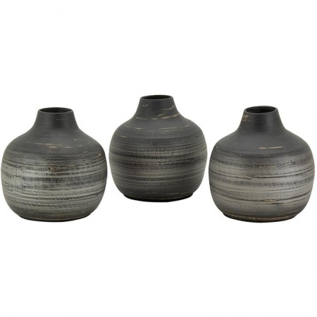 Vaso de bola de bambu preto, flores de secagem ideal, elegante casa eco-friendly deco e design moderno