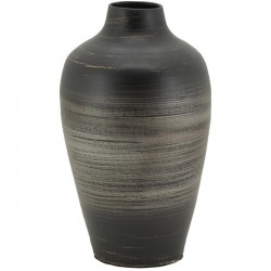 Matte Black Bambus Jar Vase, Designdekoration Vase für getrocknete Blumen und böhmische Atmosphäre