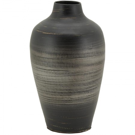 Matte black bamboo jar vase, design decoration vase for dried flowers and bohemian atmosphere