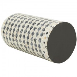Vase en Bambou Filé En Nacre Blanche et Noire, Soliflore Design Bohème Chic pour Fleurs Séchées