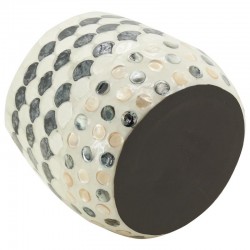 Vaso di bambù filato in madre bianca e nero, design vaso per fiori secchi e decorazione bohémien