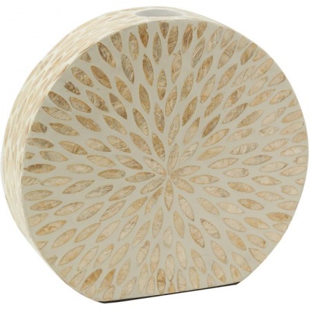 Vase soliflower bambu och naturliga nacre, idealiska torkade blommor, hantverk och design deco