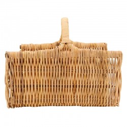 Log Basket in Natural Poley