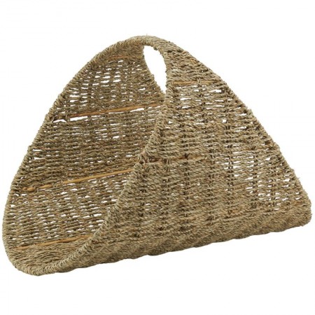 Cesta de Jonc natural e metal de madeira moderna e áspera com salas de estar e lareira