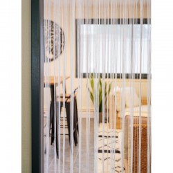 White cotton door curtain