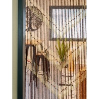 Träpärla gardin 52 hängen | Naturlig antimoustisk gardin och rustik bitseparator