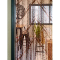 Träpärla gardin 52 hängen | Naturlig antimoustisk gardin och rustik bitseparator