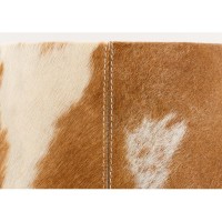 Brun og hvit kuvert lampeskjerm Ø30cm | Ekte hudarmatur