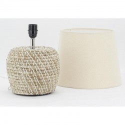 Naturlig jon sengelamper | Bordlampe med bomuld lampeskærm