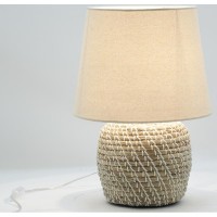 Lâmpada natural de Jon Bedside | Lâmpada de mesa com abóbora de algodão