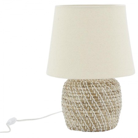 Lâmpada natural de Jon Bedside | Lâmpada de mesa com abóbora de algodão