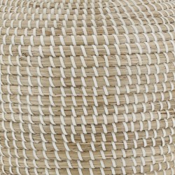 Rattan and natural ring amphora lamp | Chic Living Room Lighting With Cotton Lampshand
