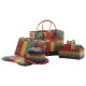 Vintage Corn Beach Set med Cabas, Bomull Bomull Hat | 6-delig mode strand set