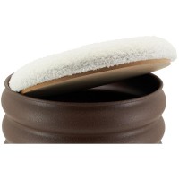 Matt sjokolade metall stamme; Design lagring pouf med mykt sete i klut