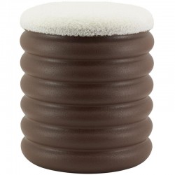 Matt sjokolade metall stamme; Design lagring pouf med mykt sete i klut