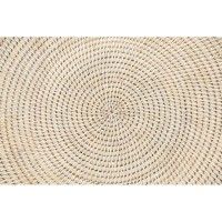 Cesta redonda no piso patinado branco do rattan | Clear Cup de frutas e centro de mesa chique