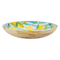 Manguer Salder og Lemon Blue Resin | Chic Striped Design Fruit Basket for Table Center