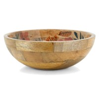 Manguer and resin salad bowl | Flat Presentation Artisanal Decor Flowers for Chic Table