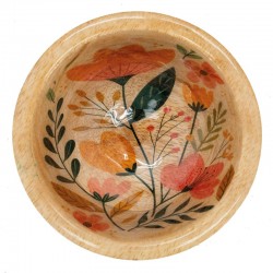 Manguer Bowl and Flowers Decor Resin | Grote bloemen Artisanal saladekom en fruitmand Ø12cm