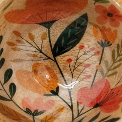 Manguer Bowl and Flowers Decor Resin | Grote bloemen Artisanal saladekom en fruitmand Ø12cm