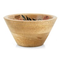 Cuenco Manguer y Flores Decoración Resina | Gran tazón de ensalada artesanal y cesta de frutas Ø12cm