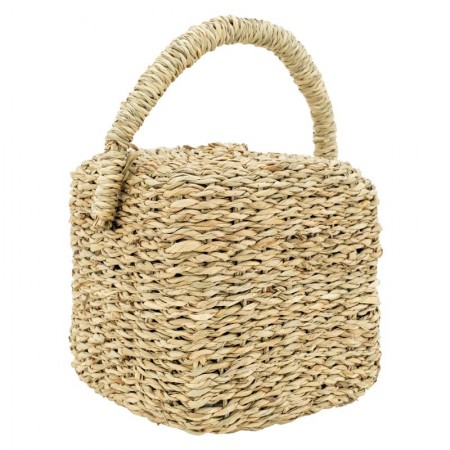 Cale-Porte en Jacinthe d'Eau Naturelle avec Poignée | Stoppeur de Porte Tressé Artisanal