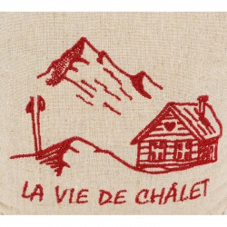 Lote de 2 Bump "Chalet Life" Bege e Vermelho 1.2 kg | Fechadura de porta de montanha rústica com alça