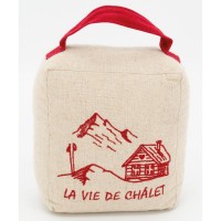 Masser af 2 Bump "Chalet Life" beige og rød 1,2 kg | Rustik bjergdør lås med håndtag