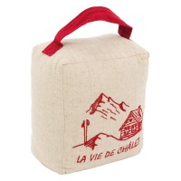 Lote de 2 baches "Chalet Life" Beige y Red 1.2 kg | Cerradura de puerta de montaña rústica con asa