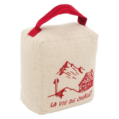 Viele Bumpe "Chalet Life" Beige und Rot 1.2 kg | Rustikale Gebirgtürschloss mit Griff