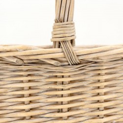 Set van 2 ovale rieten listers met Anse | Opslaggevallen Opslag & Deco