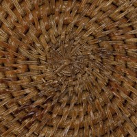 Antique rattan dish Ø33 cm | Hot braided hand holder for table & bohemian decoration Chic