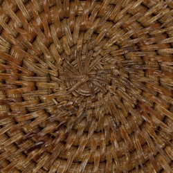 Antique Rattan Dish ø33 cm | Titular de mão trançada quente para decoração de mesa e boêmio chique