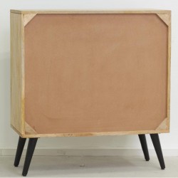 Petal Massive Manguer Houten Dresser | Opbergkast 3 gebeeldhouwde chique laden
