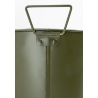 Khaki Matt Metal Basin med 2 Håndtak Mobil | Lagertank og isbøtte deco