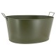 Khaki Matt Metal Basin mit 2 Griffen mobil | Lagertank und Eiskübel Deco