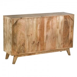 Asymmetrical convenient mangroke 7 drawers 2 doors | Carved wood and handmade storage cabinet