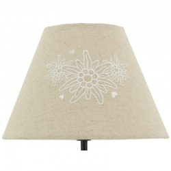 Paulownia og Metal Pattern Marmot Pattern Lamp | Edelweiss Cotton Broderte skygge E27 E27
