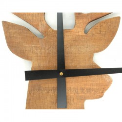 Reloj de pared de pared grande y metal Ø 60 cm | Reloj decorativo silencioso Chalet y Estilo Industrial