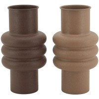 Schokoladenmetallvase | Große Vase-Soliflower Brown Modern für getrocknete Blumen und Deko-Salon